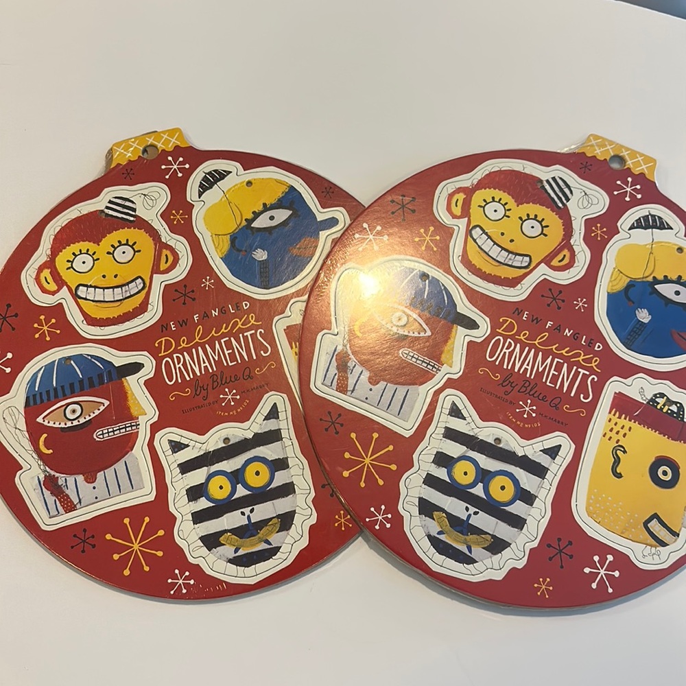 Blue Q Christmas Ornaments 2pack Illustrated by M. K. Mabry